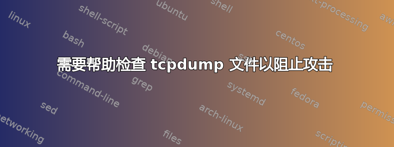 需要帮助检查 tcpdump 文件以阻止攻击