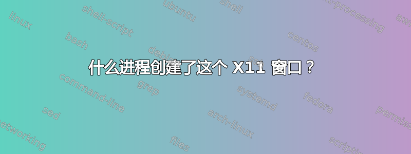 什么进程创建了这个 X11 窗口？