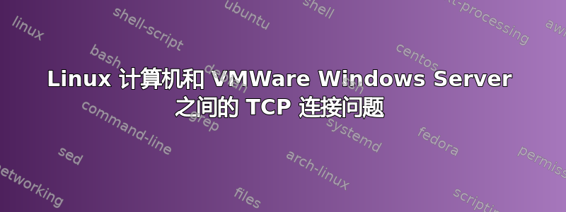 Linux 计算机和 VMWare Windows Server 之间的 TCP 连接问题