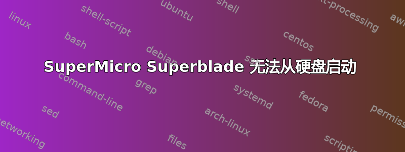 SuperMicro Superblade 无法从硬盘启动