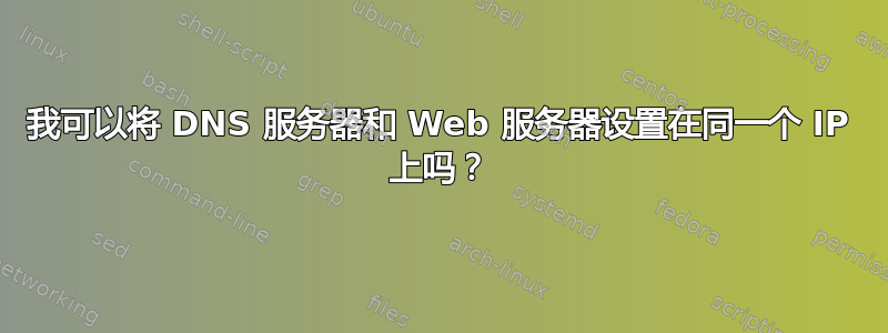 我可以将 DNS 服务器和 Web 服务器设置在同一个 IP 上吗？