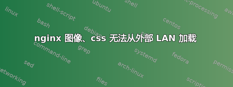 nginx 图像、css 无法从外部 LAN 加载