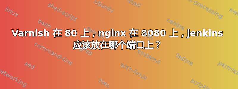 Varnish 在 80 上，nginx 在 8080 上，jenkins 应该放在哪个端口上？