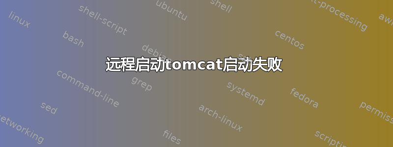 远程启动tomcat启动失败