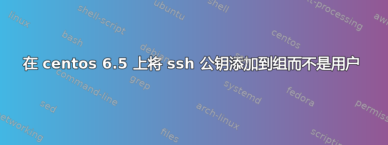 在 centos 6.5 上将 ssh 公钥添加到组而不是用户