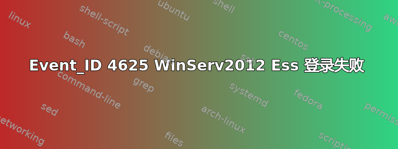 Event_ID 4625 WinServ2012 Ess 登录失败