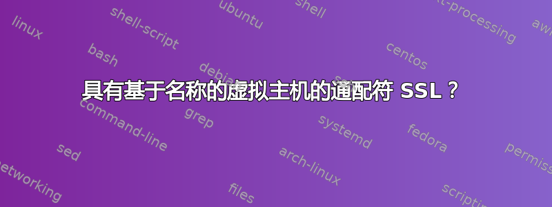 具有基于名称的虚拟主机的通配符 SSL？