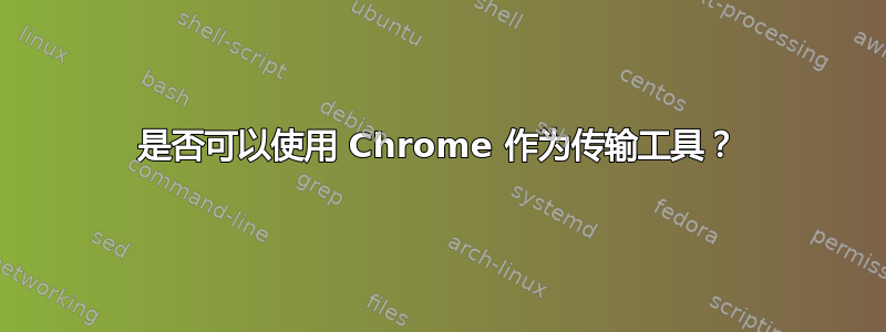 是否可以使用 Chrome 作为传输工具？