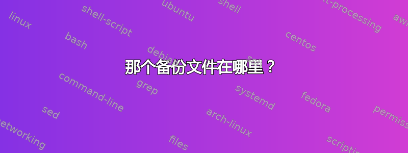 那个备份文件在哪里？