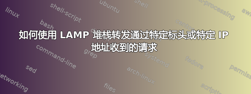 如何使用 LAMP 堆栈转发通过特定标头或特定 IP 地址收到的请求