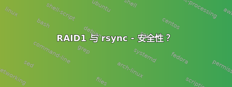 RAID1 与 rsync - 安全性？