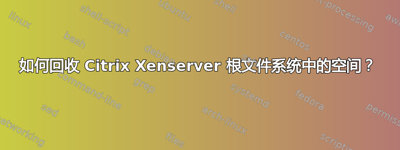 如何回收 Citrix Xenserver 根文件系统中的空间？