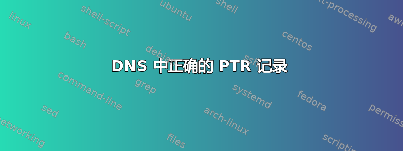 DNS 中正确的 PTR 记录