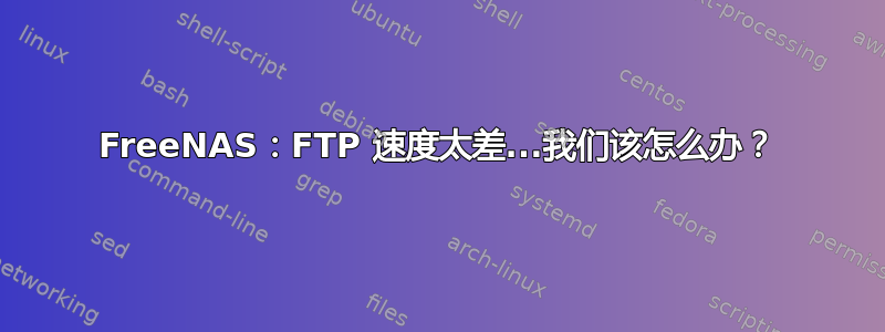 FreeNAS：FTP 速度太差...我们该怎么办？