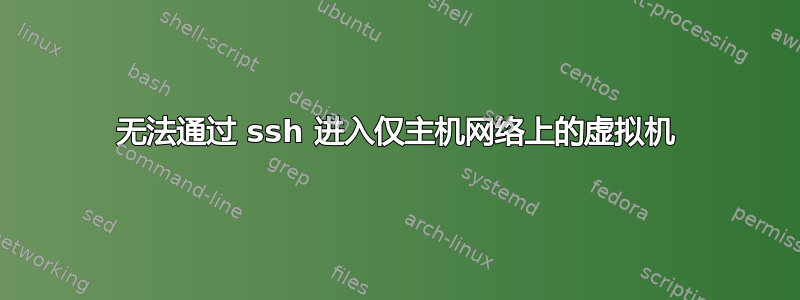 无法通过 ssh 进入仅主机网络上的虚拟机