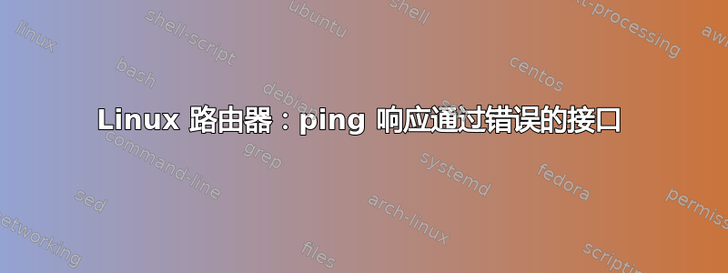 Linux 路由器：ping 响应通过错误的接口