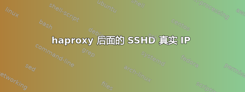 haproxy 后面的 SSHD 真实 IP