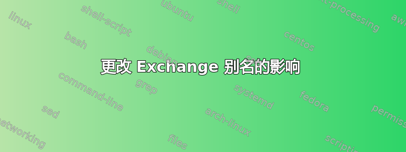 更改 Exchange 别名的影响