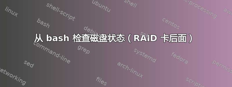 从 bash 检查磁盘状态（RAID 卡后面）