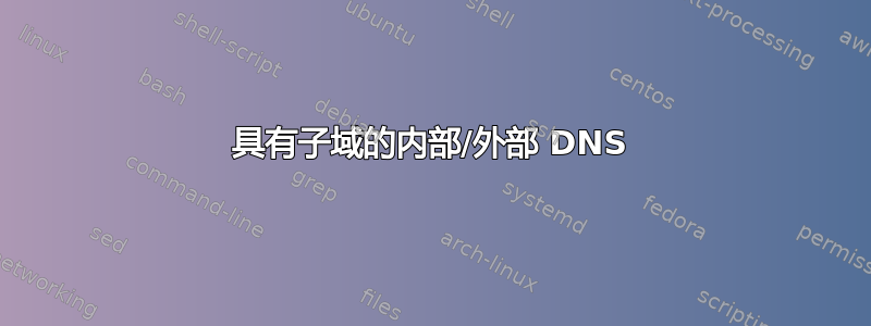 具有子域的内部/外部 DNS