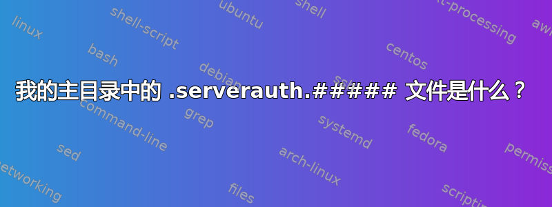 我的主目录中的 .serverauth.##### 文件是什么？