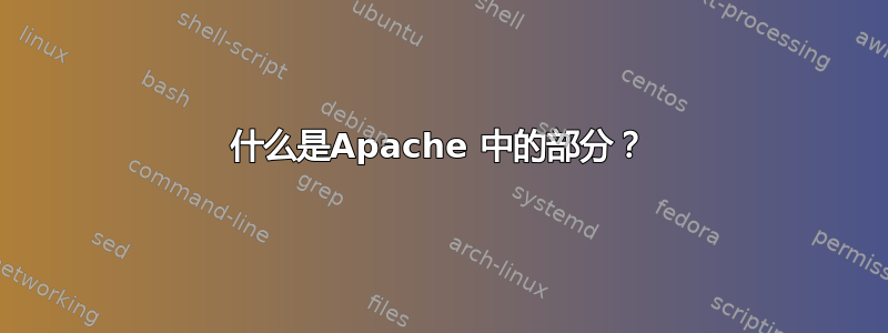 什么是Apache 中的部分？