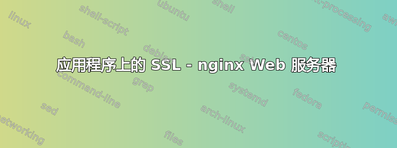 应用程序上的 SSL - nginx Web 服务器