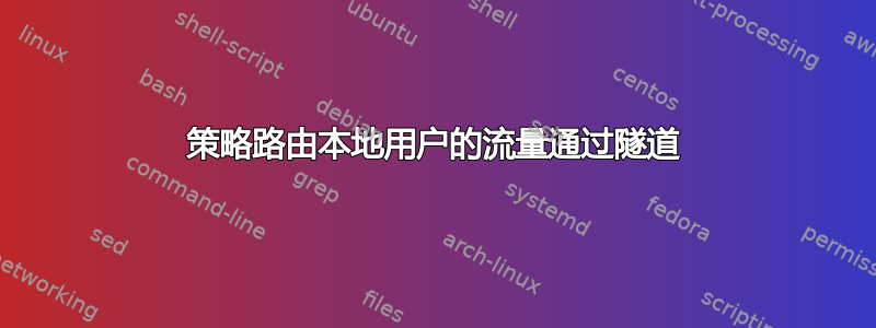 策略路由本地用户的流量通过隧道