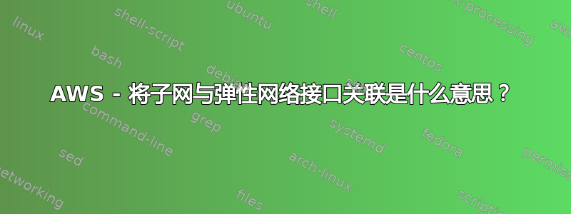 AWS - 将子网与弹性网络接口关联是什么意思？