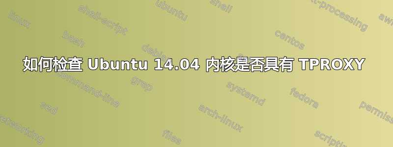 如何检查 Ubuntu 14.04 内核是否具有 TPROXY