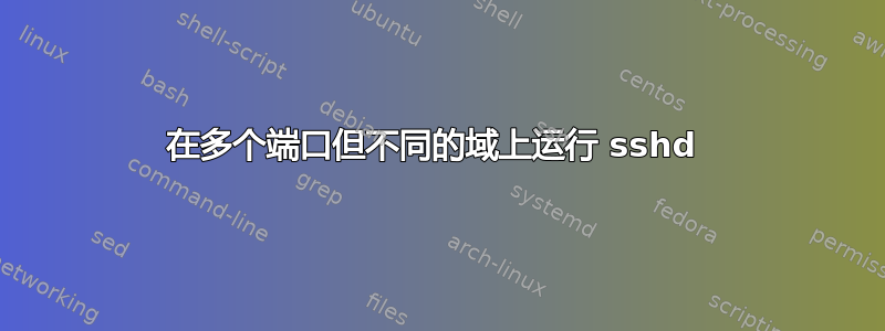 在多个端口但不同的域上运行 sshd 