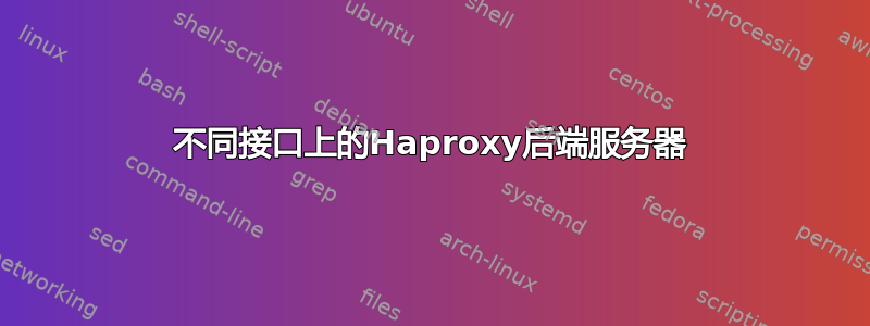 不同接口上的Haproxy后端服务器