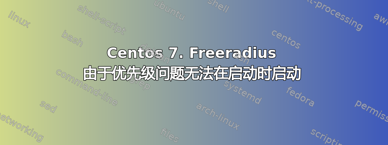 Centos 7. Freeradius 由于优先级问题无法在启动时启动