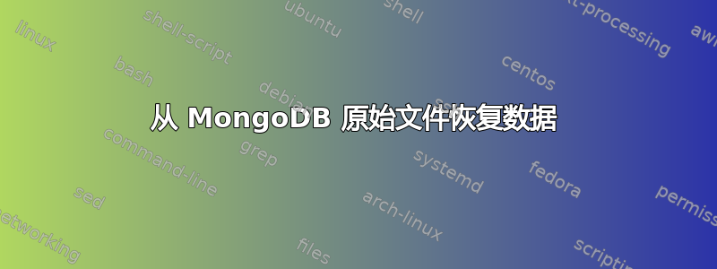 从 MongoDB 原始文件恢复数据