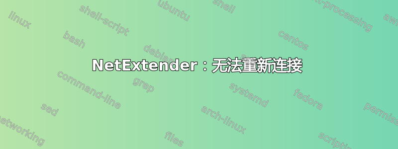 NetExtender：无法重新连接