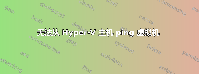 无法从 Hyper-V 主机 ping 虚拟机