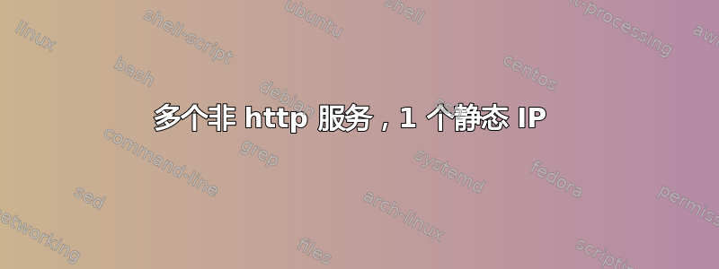 多个非 http 服务，1 个静态 IP 