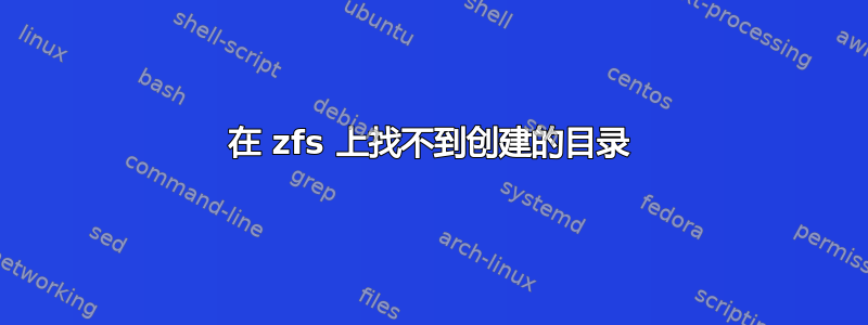 在 zfs 上找不到创建的目录