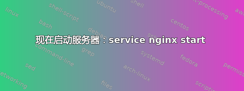 现在启动服务器：service nginx start