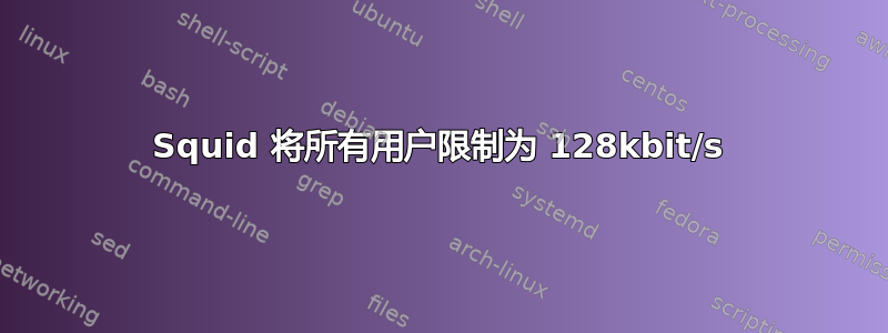 Squid 将所有用户限制为 128kbit/s