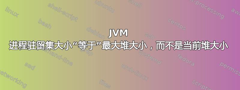 JVM 进程驻留集大小“等于”最大堆大小，而不是当前堆大小