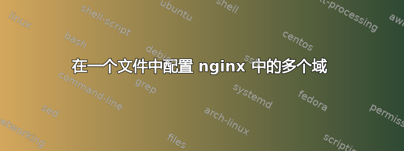 在一个文件中配置 nginx 中的多个域