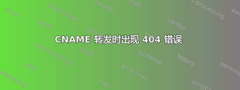 CNAME 转发时出现 404 错误