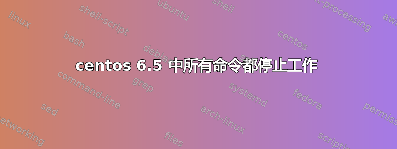 centos 6.5 中所有命令都停止工作