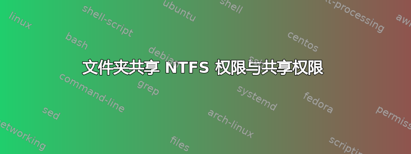 文件夹共享 NTFS 权限与共享权限