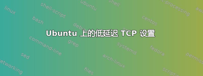 Ubuntu 上的低延迟 TCP 设置