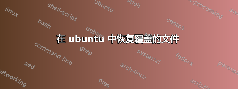 在 ubuntu 中恢复覆盖的文件