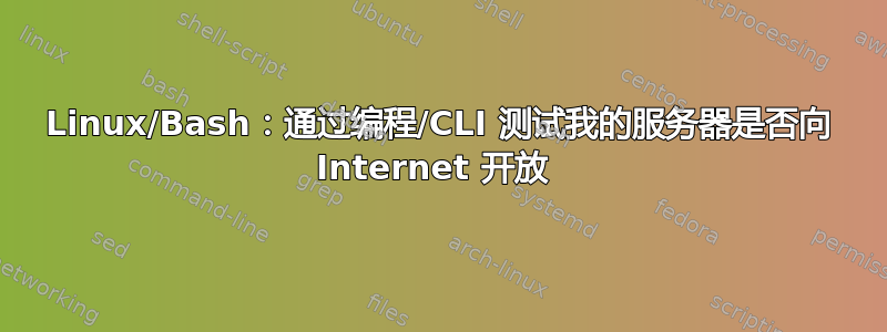 Linux/Bash：通过编程/CLI 测试我的服务器是否向 Internet 开放 