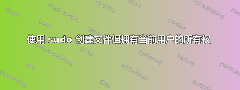 使用 sudo 创建文件但拥有当前用户的所有权