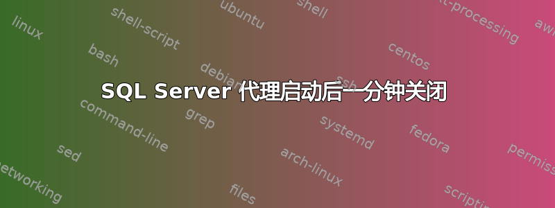 SQL Server 代理启动后一分钟关闭